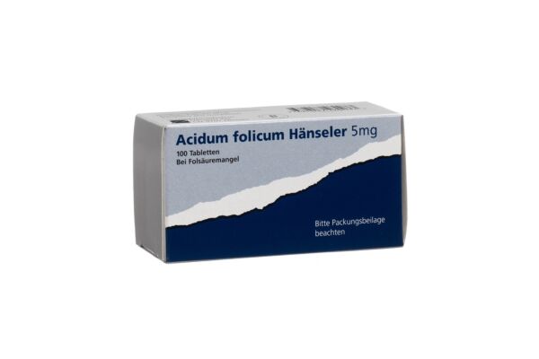 Acidum folicum Hänseler Tabl 5 mg 100 Stk