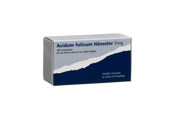 Acidum folicum Hänseler Tabl 5 mg 100 Stk