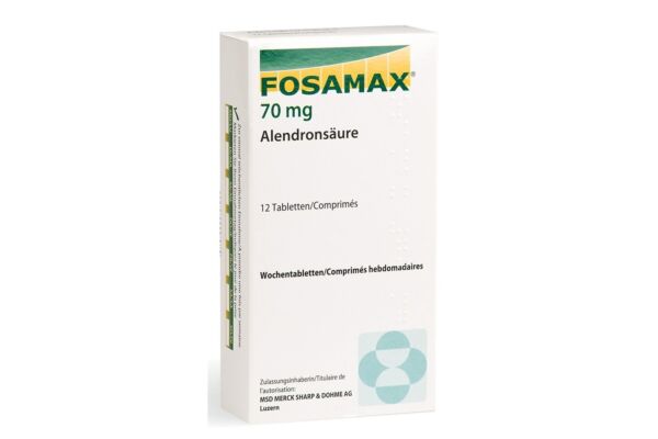 Fosamax comprimés hebdomadaires 70 mg 12 pce