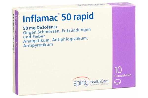Inflamac rapid Filmtabl 50 mg 10 Stk