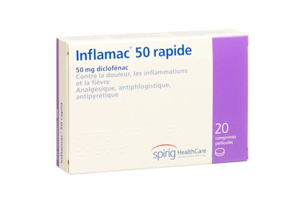 Inflamac rapide cpr pell 50 mg 20 pce