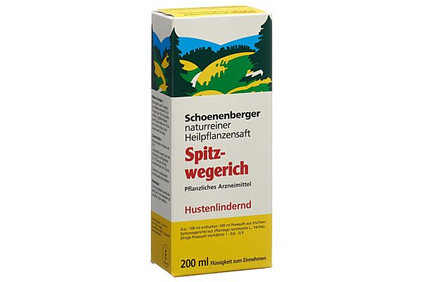 Schoenenberger Plantain suc de plantes médicinales fl 200 ml