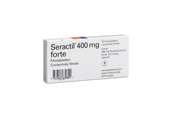 Seractil cpr pell 400 mg forte 10 pce