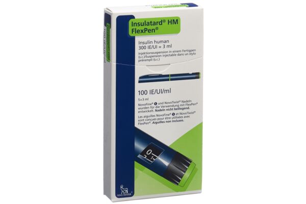 Insuline Insulatard HM FlexPen stylo préremplie 5 x 3 ml