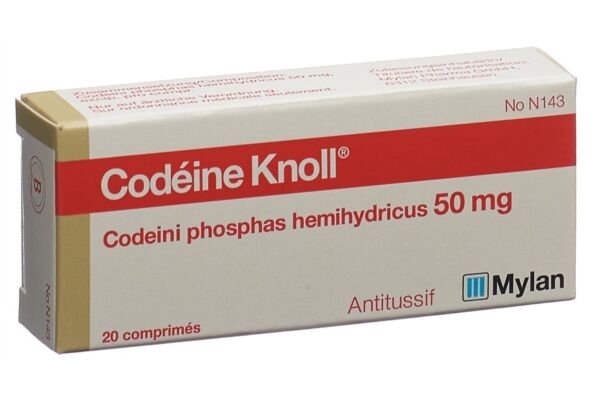 Codéine Knoll cpr 50 mg 20 pce