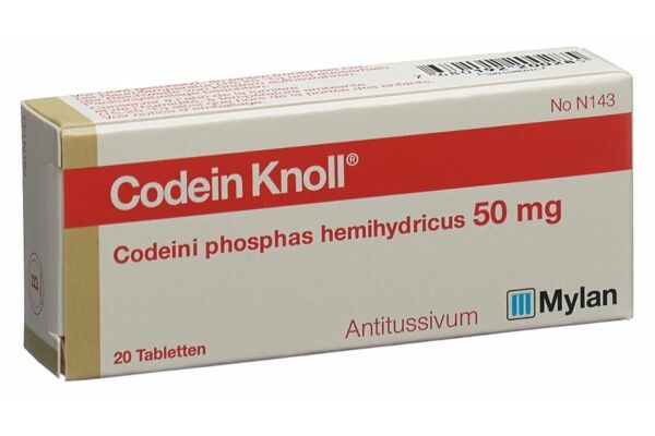 Codéine Knoll cpr 50 mg 20 pce