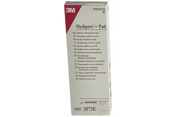 3M Medipore+Pad 10x35cm compresse 5x30cm 25 pce