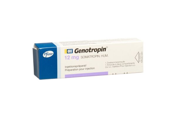 Genotropin subst sèche 12 mg avec solvant amp