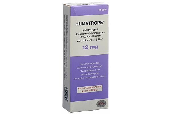 Humatrope subst sèche 12 mg cum solvens amp