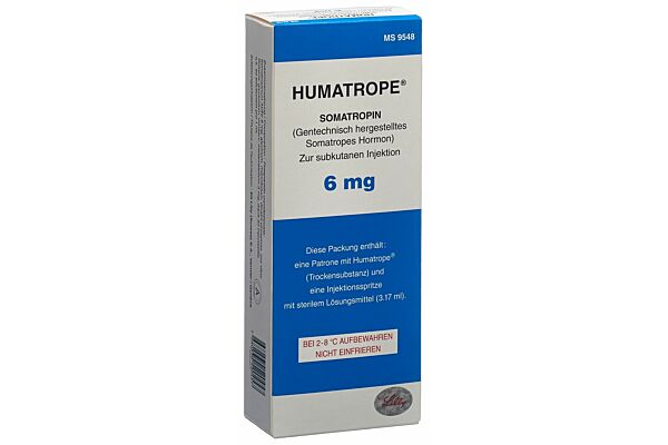Humatrope subst sèche 6 mg cum solvens amp