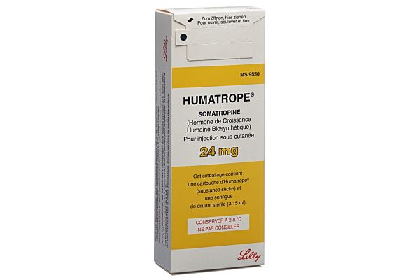 Humatrope subst sèche 24 mg cum solvens amp