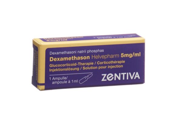 Dexaméthasone Helvepharm sol inj 5 mg/ml amp 1 ml