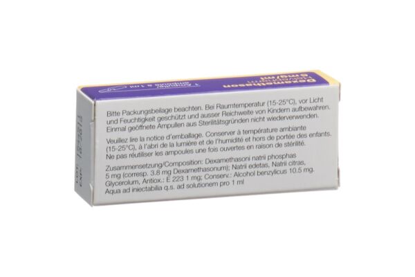 Dexamethason Helvepharm Inj Lös 5 mg/ml Amp 1 ml