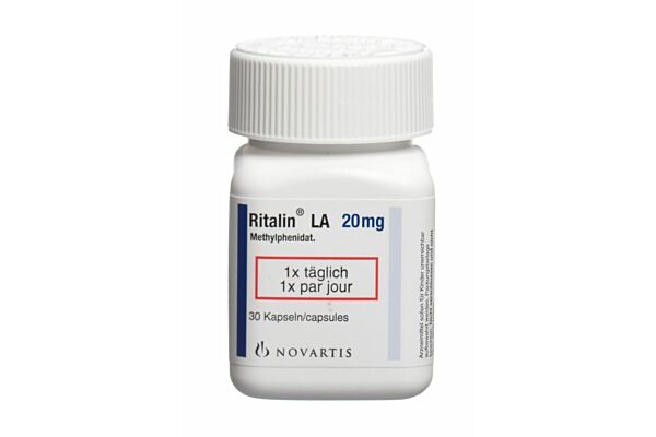 Ritaline LA caps 20 mg bte 100 pce