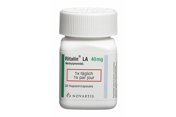 Ritaline LA caps 40 mg bte 100 pce