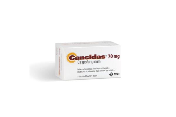 Cancidas subst sèche 70 mg flac