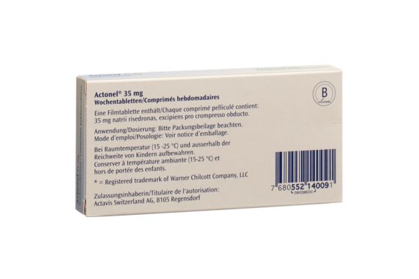 Actonel comprimés hebdomadaires cpr pell 35 mg 4 pce