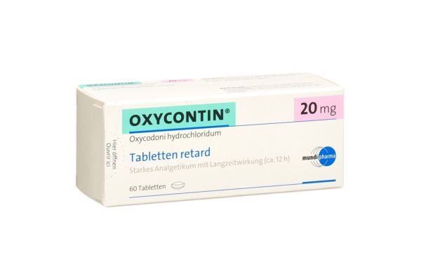 Oxycontin cpr ret 20 mg 60 pce