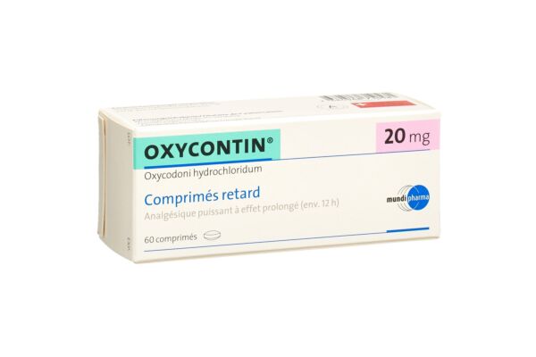 Oxycontin cpr ret 20 mg 60 pce