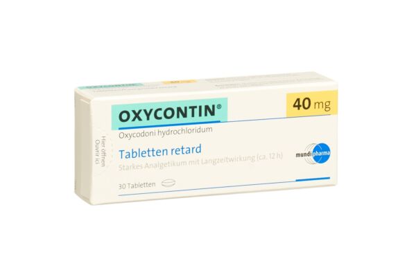 Oxycontin cpr ret 40 mg 30 pce