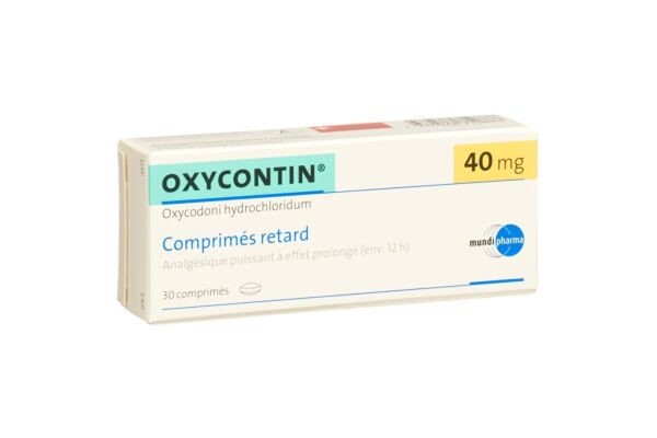 Oxycontin cpr ret 40 mg 30 pce