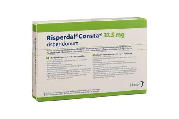 Risperdal Consta subst sèche 37.5 mg avec solvant kit inj