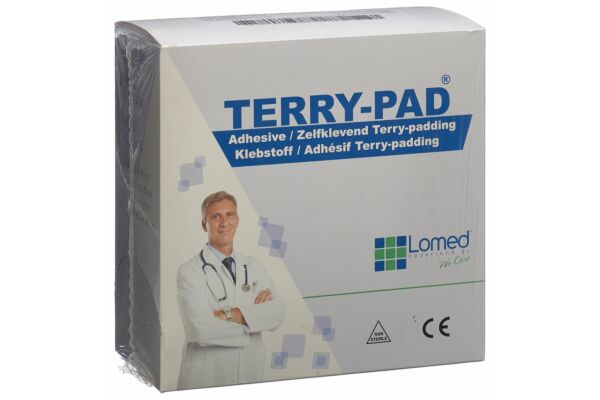 Lomed Terry Pad 8cmx4mx2mm weiss selbstklebend Rolle