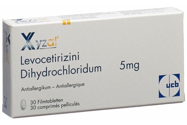 Xyzal cpr pell 5 mg sécable 30 pce