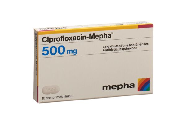 Ciprofloxacin-Mepha cpr pell 500 mg 10 pce