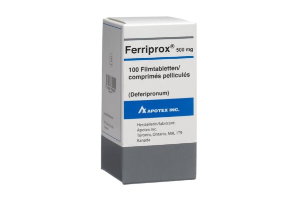 Ferriprox cpr pell 500 mg bte 100 pce