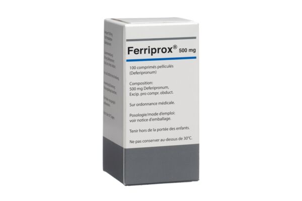 Ferriprox cpr pell 500 mg bte 100 pce
