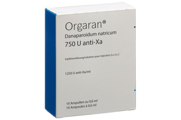Orgaran Inj Lös 750 E/0.6ml 10 Amp 0.6 ml