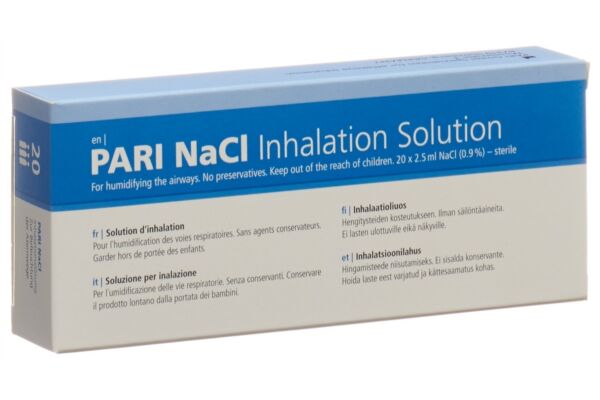 PARI NaCl 0.9 % solution inhalation 20 amp 2.5 ml