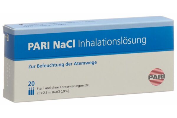 PARI NaCl 0.9 % solution inhalation 20 amp 2.5 ml