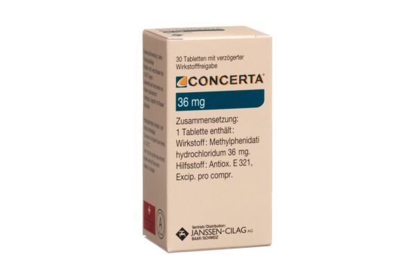 Concerta cpr ret 36 mg fl 30 pce