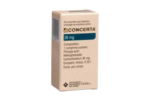 Concerta cpr ret 36 mg fl 30 pce