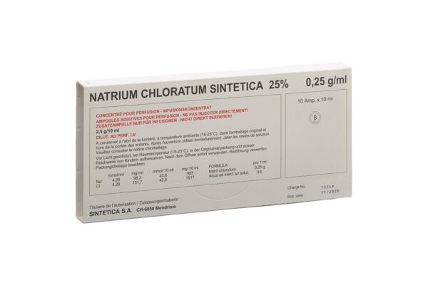 NaCl Sintetica Inf Konz 25 % 10ml Ampullen 10 Stk