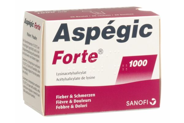 Aspégic forte pdr 1000 mg sach 20 pce