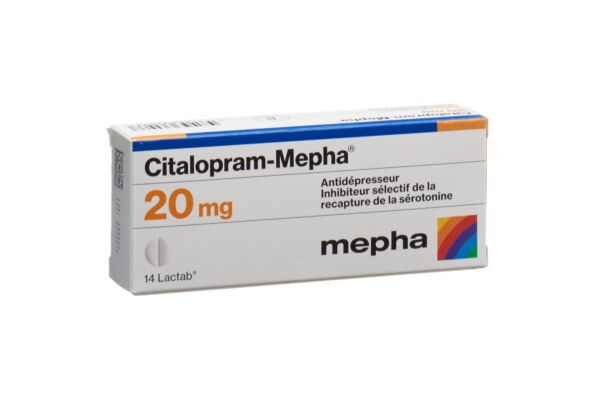 Citalopram-Mepha Filmtabl 20 mg 14 Stk