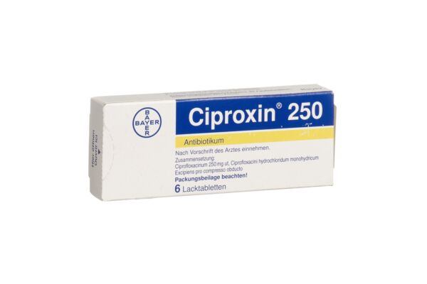 Ciproxine cpr pell 250 mg 6 pce