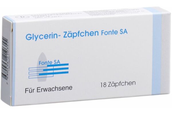 Glycerinzäpfchen Fonte Erw 18 Stk