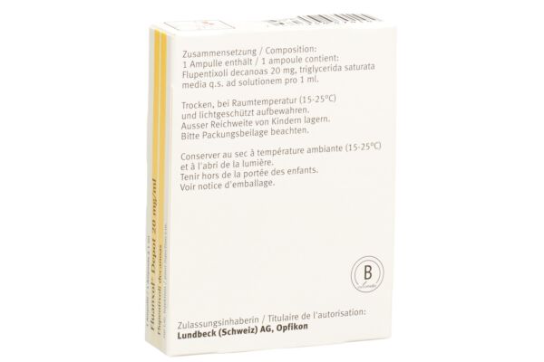 Fluanxol Depot sol inj 20 mg/ml amp 1 ml