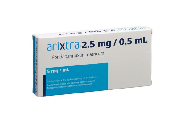 Arixtra sol inj 2.5 mg/0.5ml 2 ser pré 0.5 ml
