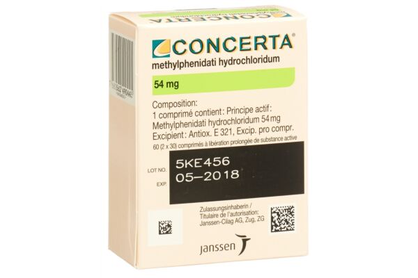 Concerta cpr ret 54 mg fl 60 pce