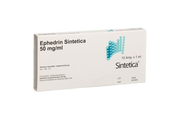 Ephedrin Sintetica Inj Lös 50 mg/ml Ampulle 10 x 1 ml