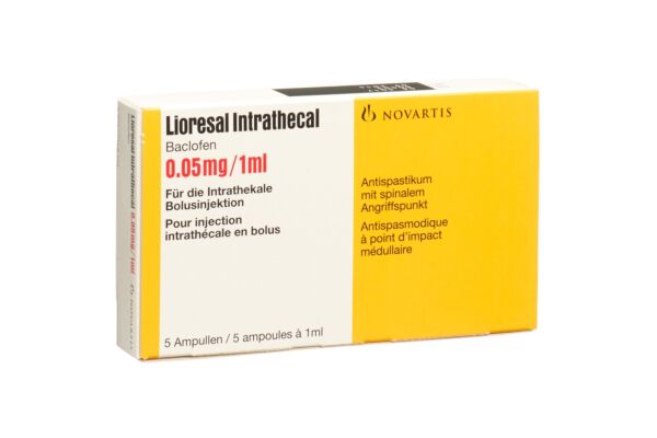 Liorésal intrathécal sol inj 0.05 mg/ml amp 5 pce