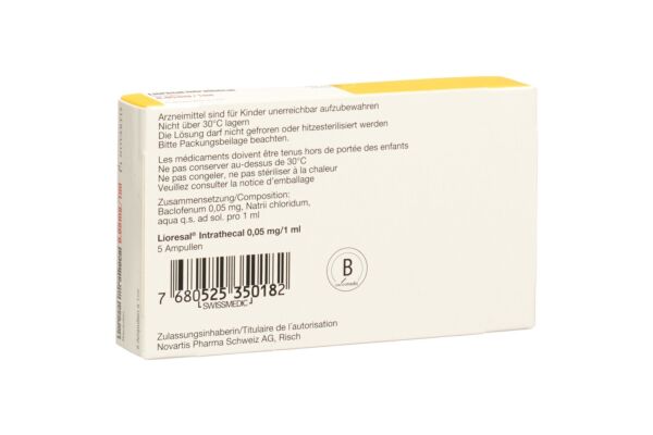 Lioresal intrathecal Inj Lös 0.05 mg/ml Amp 5 Stk