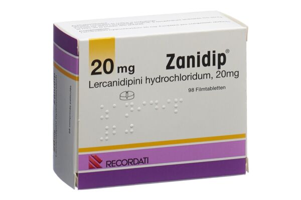 Zanidip Filmtabl 20 mg 98 Stk