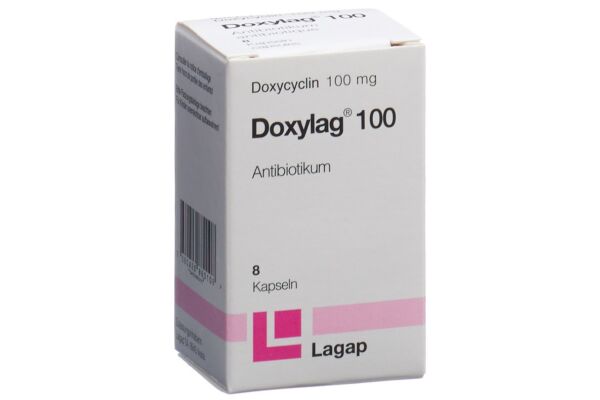 Doxylag caps 100 mg bte 8 pce
