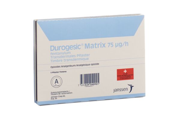 Durogesic Matrixpfl 75 mcg/h Btl 5 Stk